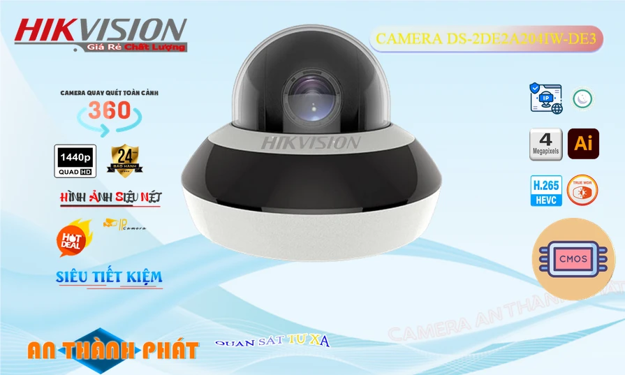 DS-2DE2A204IW-DE3 sắc nét Hikvision
