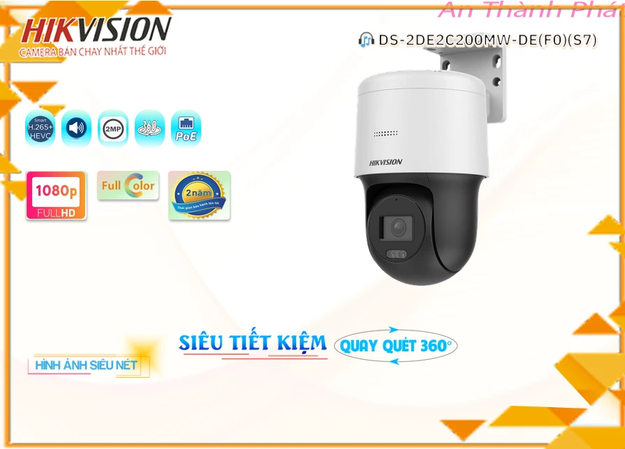 Camera Hikvision DS-2DE2C200MW-DE(F0)(S7),DS 2DE2C200MW DE(F0)(S7),Giá Bán