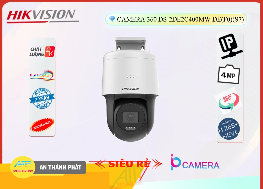 Camera Hikvision DS-2DE2C400MW-DE(F0)(S7),DS-2DE2C400MW-DE(F0)(S7) Giá rẻ,DS 2DE2C400MW DE(F0)(S7),Chất Lượng