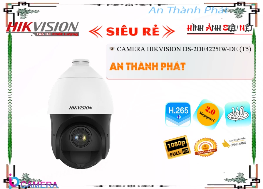 Camera Hikvision DS-2DE4225IW-DE(T5),thông số DS-2DE4225IW-DE(T5),DS 2DE4225IW DE(T5),Chất Lượng