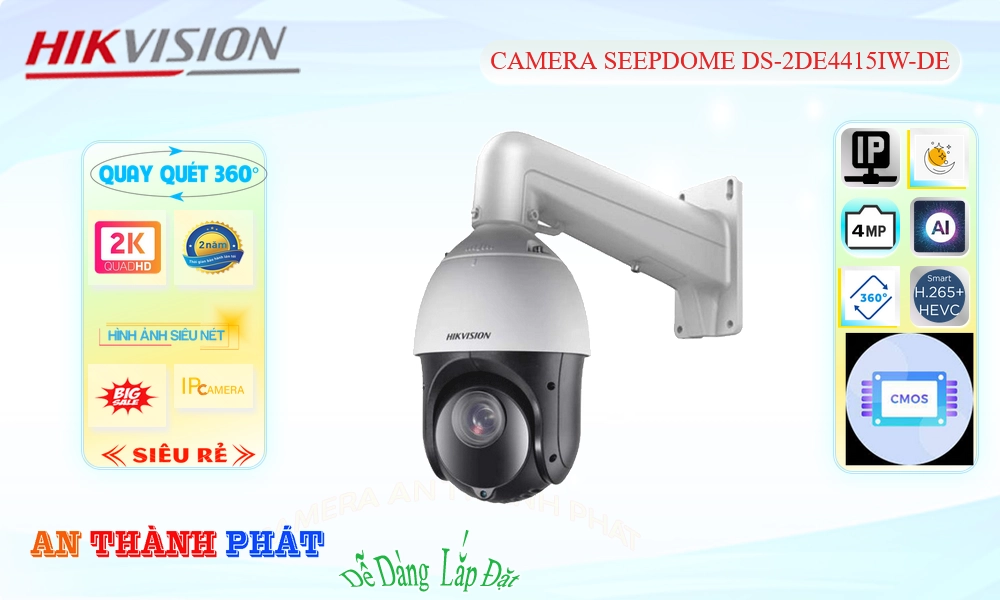 Hikvision DS-2DE4415IW-DE Sắc Nét