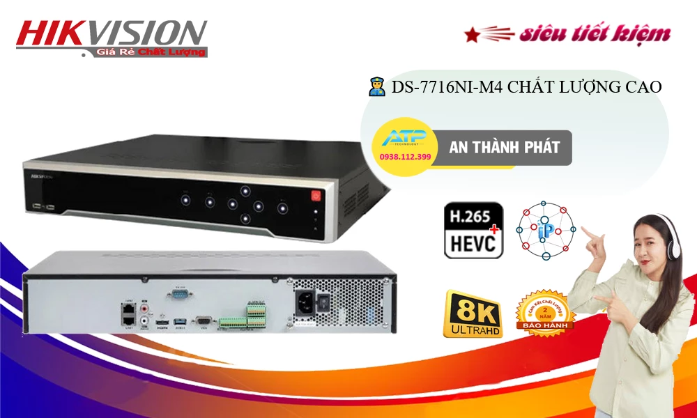 Đầu Thu KTS  Hikvision DS-7716NI-M4 Giá rẻ