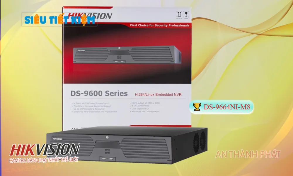 DS-9664NI-M8  Hikvision Thiết kế Đẹp