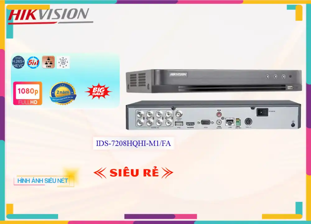 Đầu Thu KTS Hikvision IDS-7208HQHI-M1/FA Thiết kế Đẹp,Giá IDS-7208HQHI-M1/FA,phân phối