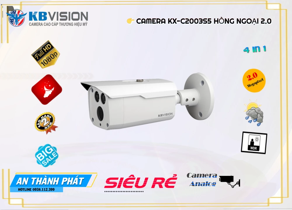 Camera  KBvision Giá rẻ KX-C2003S5