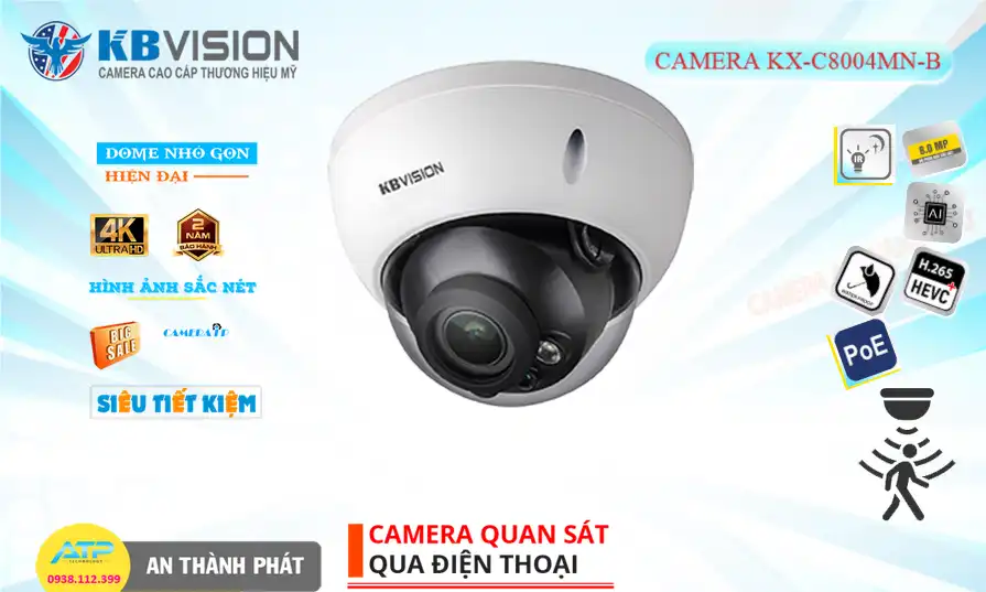 KX-C8004MN-B sắc nét KBvision