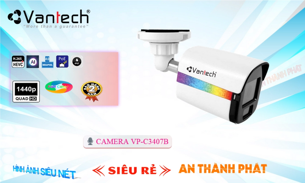 Camera IP POE VanTech VP-C3407B Tiết Kiệm Camera IP POE VanTech VP-C3407B Tiết Kiệm