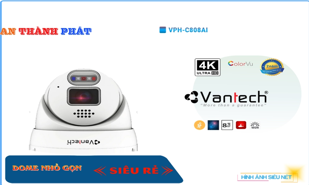 Camera An Ninh VanTech VPH-C808AI Công Nghệ Mới,Giá VPH-C808AI,VPH-C808AI Giá Khuyến Mãi,bán VPH-C808AI, IP VPH-C808AI