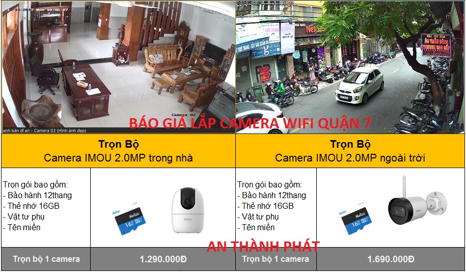 Lắp đặt camera wifi tại quận 7 giá rẻ
